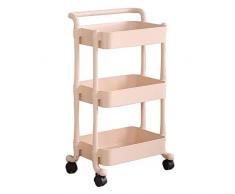 Allzweckwagen Mehrzweckschicht-Schönheitssalon-Maniküre-Universalwerkzeugwagen, Transport-Ausrüstungs-Service-Wagen, Badezimmer-Regal (Farbe : Beige)