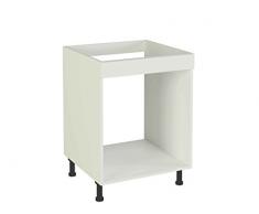 ambiato Lucia Küchen Herdumbauschrank Weiß, B/H/T: 60x83x601 Feste Blende Herdschrank Küchenschrank Backofenschrank Ofenschrank