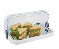 L-Design Kühlvitrine Buffet-Vitrine 40 x 32 cm Schwarz + 2 Kühlakkus als Ersatz (Schwarz)