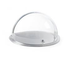 HENDI Rolltop-Haube, für HENDI Buffet-Vitrine 424001, mit verchromtem Griff, SAN Kunststoff, ø380x(H)240mm