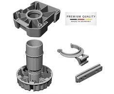 Gedotec Möbelfüße Küche Sockelfüße höhen-verstellbar Kunststoff schwarz | Höhe 150 mm | KOMPLETT Set | Sockel-Verstellfüße 500 kg Tragkraft | Made IN Germany | 20er Set - Küchenschrank-Füße