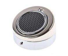 Quantum Abacus Mini-Aschenbecher/Taschenaschenbecher/Reiseaschenbecher aus Metall mit Zigarettenablage, kleine Dose, Farbe: schwarz, Mod. 4654-01