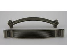 Möbelgriff Schubladengriff Schrankgriff aus Metall - Altsilber - Lochabstand 128 mm
