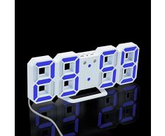 Eagsouni LED Digitaluhr Wecker Tisch Uhr Tischuhr & Wanduhr Digitalwecker Digital Uhr, 3 Einstellbare Helligkeitsstufen