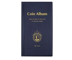 MULOVE 180 TaschenCollector Münz-Sammelalbum Münzalbum, Münzen Sammelalbum Geeignet für Münzdurchmesser Weniger als 4,2 cm Münzen Aufbewahrung (Blau)