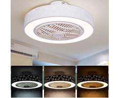 Deckenventilator Deckenleuchte 40W Dimmbar mit Beleuchtung und Fernbedienung, Wohnzimmerlampe für Wohnzimmer, Schlafzimmer