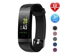Letsfit Fitness Armband Farbbildschirm mit Pulsmesser, Fitness Tracker IP68 Wasserdicht 0,96 Zoll Aktivitätstracker Schrittzähler Pulsuhren Smart Watch für Herren Damen MEHRWEG