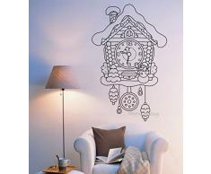 DLYD Fairy Kuckuck Uhr Uhr Wand Vinyl Wandaufkleber für Kinderzimmer Wandbild romantische Baby Kinderzimmer Wandtattoo Moderne Poster42x65cm