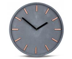 levandeo Hochwertige Beton-Uhr Wanduhr in Grau Kupfer 30cm rund Moderne Wanddeko Designer Uhr