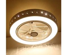 LED Modern Deckenventilator Licht LED Dimmbar Fan Deckenleuchte moderne Deckenlampe, Deckenventilatoren mit beleuchtung und Fernbedienung Metall Innenbeleuchtung/Schlafzimmer/Wohnzimmerlampe