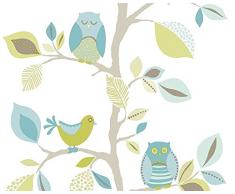 Livingwalls Pop Up Little Owl's, selbstklebendes Panel, bunt, 942562