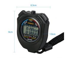 Vicloon Digital Sport Stoppuhr Timer mit Edelstahl Pfeife, große LCD-Display geeignet für Fußball, Basketball, Laufen, Schwimmen, Fitness und mehr