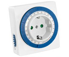 mumbi mechanische 3500W Zeitschaltuhr - 96 Schaltsegmente - Schaltknopf für Ein/Auto-Funktion - einfache Bedienung