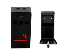 Wandmontierter Aschenbecher für den Außenbereich, verzinkter Stahl