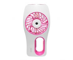 OneMoreT Mini-Ventilator, 3 Farben, USB-Nebelventilator, tragbar, Luftbefeuchter, wiederaufladbar rose