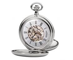 Regent - Taschenuhr - Mechanisch - Silber - Skelett - P93