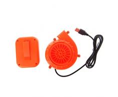 Elektrischer Mini-Ventilator Luftgebläse für aufblasbares Spielzeug Kostüm Puppe batteriebetrieben USB