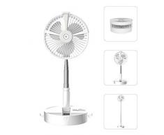 azurely Stehender Ventilator, Teleskopisch Mini Tragbar Lüfter Klappbarer Schreibtisch Ventilator vertikaler Lüfter Standventilator, 10.6-103cm, 4 Geschwindigkeitsstufen