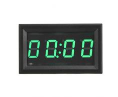 EBTOOLS Digitale Auto-Uhr, 4.5-30V Multifunktions-LED-elektronische Digital-leuchtende Auto-Uhr-zusätzliche Dekoration für Auto-LKW-Boote(GRÜN)