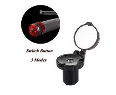 YOBAIH Fahrradspiegel FüR Lenker Mini-Fahrrad-Rückspiegel mit Warnlicht 360 Grad drehbar MTB Rennrad Lenker Spiegel Radfahren Fahrradzubehör RüCkspiegel Fahrrad