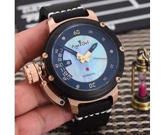 Automatik Mechanik Herren Silber Muschel Braun Leder Bootsuhr Schwarz Roségold 5