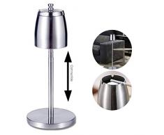 Hamkaw Verstellbarer Standaschenbecher, Standaschenbecher mit Deckel, moderner, tragbarer Aschenbecher für den Außenbereich, Edelstahl, Teleskop-Boden-Aschenbecher für Zuhause/Außen/Bar/Büro/Terrasse