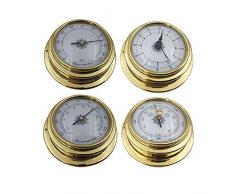 XLTWKK Barometer Uhr Boot Boot Zubehör Thermometer Hygrometer Werkzeug Tisch Wetter Set Wandhalterung