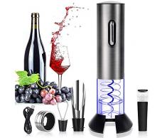 Rovtop Elektrischer Korkenzieher Edelstahl Automatischer Weinflaschenöffner Set mit Folienschneider