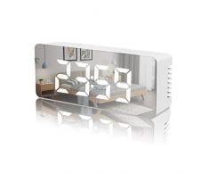 iPer LED Wecker Digital Wecker Alarmwecker Temperaturanzeige Zwei Helligkeitsstufen Schlummerfunktion LED Anzeige immerhell Einfach zu bedienenender Einstellbare Helligkeit [USB an/aus schluss]