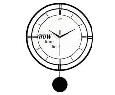 SLRMKK Große Wanduhr, Pendelwanduhr mit großem Zifferblatt, Moderne runde Wohnzimmeruhr mit schwenkbarem Pendel, Nicht tickende Hängeuhr aus lautlosem Quarz - 30 x 41 cm (12 x 16 Zoll)