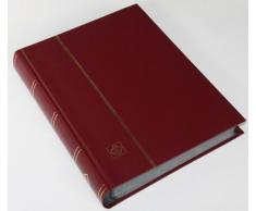 Leuchtturm 64 Schwarze Seiten Einsteckbuch Briefmarkenalbum Einband weinrot