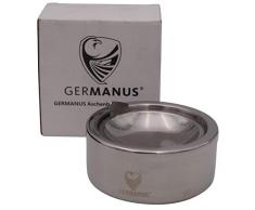 GERMANUS Edelstahl Aschenbecher, Windascher