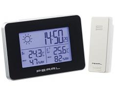 PEARL Uhr mit Wetterstation: Wetterstation mit Funkwecker, Thermo-/Hygrometer und Funk-Außensensor (Außenfühler-Wetterstation)