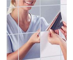 XCWQ Damenarmband 32 Stücke Platz Spiegel Fliesen Wandaufkleber Platz Selbstklebende Room Decor Stick Auf Kunst Dekoration Wand Für DIY Bad