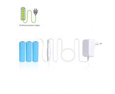 AIEVE Netzteil Adapter 4,5V Batterieadapter Zubehör für LED Lichterkette/Wanduhr/LED Timer (Batterieersatz für 3 STK. AA Batterien, weiß)