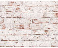 A.S. Création Tapete New England, Mustertapete in Backsteinoptik, beige, braun, rot, 907813
