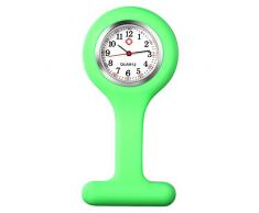 Lancardo Krankenschwesteruhren Damen Herren Ansteckuhr Silkon mit Clip für Krankenschwester Pfleger Doktor Analog Quarz Uhren