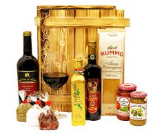 Geschenkset Florenz | Großer Italien Geschenkkorb mit Wein, Feinkost & italienischen Spezialitäten | Delikatessen Präsentkorb italienisch gefüllt für Frauen & Männer