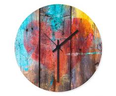 Wandkings Wanduhr mit farbenfrohen Motiven - Wähle ein Motiv - Grafitti Herz