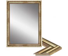WANDStyle Spiegel Barock und Antik I Außenmaß: 60x80cm I Farbe: Gold I Goldener Wandspiegel aus Holz I Made in Germany I H550
