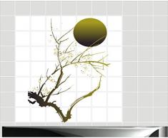 Fliesenaufkleber Fliesentattoos für Bad & Küche - Küchenfliesen 60x60 cm - Fließen 15x10 cm - MD002 - Vollmond