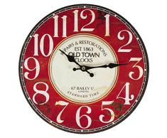 perla pd design Wanduhr Küchenuhr Vintage Design Old Town ca. Ø 28 cm