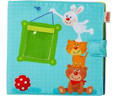 HABA 303143 - Baby-Fotoalbum Spielgefährten2 | Album aus Stoff mit 10 Seiten | Einstecktaschen für 8 Fotos im Format 10 x 15 cm | Ab 12 Monaten