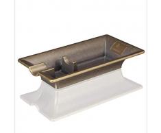 LISHI-DZI Gute Dichtungsleistung Zigarre Aschenbecher Metall Zigarette Zigarre Aschenbecher Vintage Reise-Aschenbecher for Zigarren, Messing Gute Feuchtigkeitsversorgung