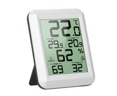 Cdrox Digitale LCD-Thermometer-Hygrometer Elektronische Temperatur- und Feuchtigkeitsmessgerät MIN/MAX Aufzeichnungen Innenwetterstation
