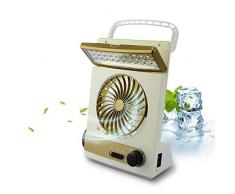 Wzz Tragbarer Ventilator 3 in 1 Multifunktions Mini Fan LED Tisch Lampe Taschenlampe Solar Licht Für Zuhause Camping Solar-Ventilator Für Outdoor