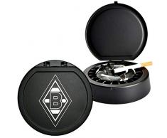 Borussia Mönchengladbach Aschenbecher Logo mit Deckel, Klappaschenbecher, Ascher BMG - Plus Lesezeichen I Love Mönchengladbach