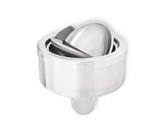 Kerafactum Ascher Wandascher Aschenbecher Klappascher zur Wandmontage in edler Ausführung 2 teilig klappbar Ascher Wand Montage rund