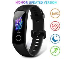 HONOR Band 5 Fitness Armband mit Pulsmesser, Wasserdicht IP68 Pulsuhren Fitness Tracker Aktivitätstracker Schrittzähler Uhr Herren- und Damensmartwatch Anruf Nachrichten beachten Schwarz