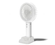 RHESHINE Handventilator Tragbarer, USB Ventilator Klein Leise, 3 Geschwindigkeit Einstellbar Mini Hand Ventilatoren mit Wiederaufladbar Akku für Kinder, Haus, Reise und im Freien (Weiß)